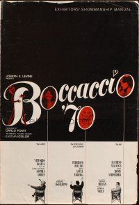 6p647 BOCCACCIO '70 pressbook '62 Loren, Ekberg & Schneider, plus Fellini, De Sica & Visconti!