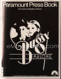 6p658 BUGSY MALONE pressbook '76 Jodie Foster, Scott Baio, cool art of juvenile gangsters by C. Moll!