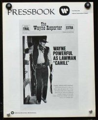 6p661 CAHILL pressbook '73 classic United States Marshall John Wayne!