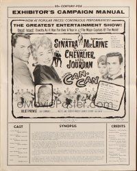 6p663 CAN-CAN pressbook '60 Frank Sinatra, Shirley MacLaine, Maurice Chevalier & Louis Jourdan!