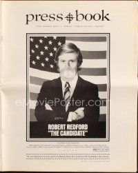6p664 CANDIDATE pressbook '72 great image of candidate Robert Redford blowing a bubble!