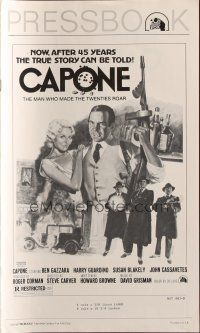 6p666 CAPONE pressbook '75 gangster legend Ben Gazzara w/sexy Susan Blakely!