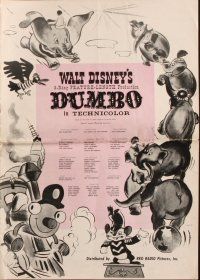 6p707 DUMBO pressbook '41 great images from Walt Disney circus elephant cartoon classic!