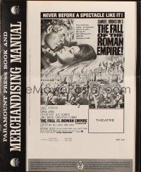 6p714 FALL OF THE ROMAN EMPIRE pressbook '64 Anthony Mann, Sophia Loren, cool gladiator artwork!