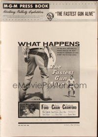 6p718 FASTEST GUN ALIVE pressbook '56 cowboy Glenn Ford, Jeanne Crain, Broderick Crawford