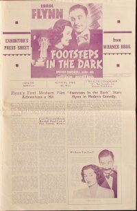 6p578 FOOTSTEPS IN THE DARK Australian pressbook '41 Errol Flynn, Brenda Marshall, Ralph Bellamy