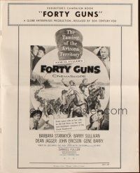 6p731 FORTY GUNS pressbook '57 Barbara Stanwyck & Barry Sullivan, directed by Samuel Fuller!