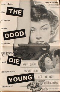 6p744 GOOD DIE YOUNG pressbook '54 Gloria Grahame's deadly weapons are burning lips & hot lead!