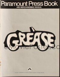 6p747 GREASE pressbook '78 John Travolta & Olivia Newton-John in a most classic musical!