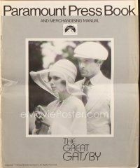 6p749 GREAT GATSBY pressbook '74 Robert Redford, Mia Farrow, from F. Scott Fitzgerald novel!