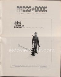 6p778 JEREMIAH JOHNSON pressbook '72 Robert Redford, Will Geer, directed by Sydney Pollack!