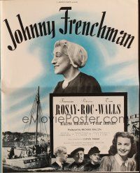 6p780 JOHNNY FRENCHMAN pressbook '46 Patricia Roc, Francoise Rosay, World War II England!