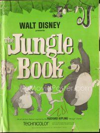 6p781 JUNGLE BOOK pressbook '67 Walt Disney cartoon classic, great image of all characters!