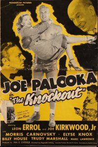6p787 KNOCKOUT pressbook '47 Leon Errol, Joe Kirkwood as boxer Joe Palooka, Ham Fisher boxing comic!