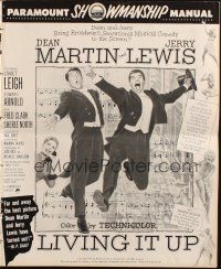 6p805 LIVING IT UP pressbook '54 sexy Janet Leigh, wacky Dean Martin & Jerry Lewis!
