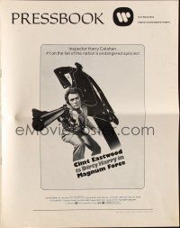 6p813 MAGNUM FORCE pressbook '73 Clint Eastwood is Dirty Harry pointing his huge gun!
