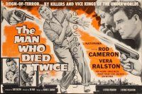 6p817 MAN WHO DIED TWICE pressbook '58 a murderous reign of terror by killers & vice kings!