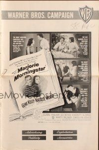 6p824 MARJORIE MORNINGSTAR pressbook '58 Gene Kelly, Natalie Wood, from Herman Wouk's novel!