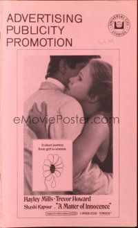 6p829 MATTER OF INNOCENCE pressbook '68 Hayley Mills isn't the girl you thought you knew!
