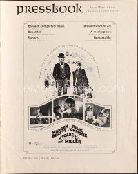 6p830 McCABE & MRS. MILLER pressbook '71 directed by Robert Altman, Warren Beatty, Julie Christie