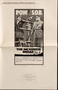 6p831 McKENZIE BREAK pressbook '71 Brian Keith in the ultimate World War II escape film!