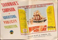 6p832 MEDITERRANEAN HOLIDAY pressbook '64 Burl Ives, all the excitement your mind ever imagined!
