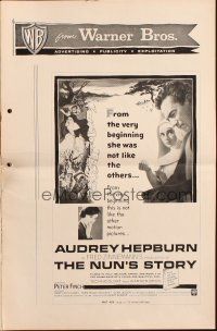 6p856 NUN'S STORY pressbook '59 religious missionary Audrey Hepburn was not like the others!