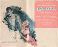 6p872 PICNIC pressbook '56 great artwork of William Holden & Kim Novak!