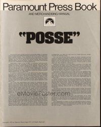 6p877 POSSE pressbook '75 Kirk Douglas, it begins like most westerns but ends like none of them!