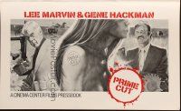 6p882 PRIME CUT pressbook '72 Lee Marvin with machine gun, Gene Hackman with meat cleaver!