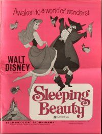 6p916 SLEEPING BEAUTY pressbook R70 Walt Disney cartoon fairy tale fantasy classic!