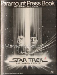 6p930 STAR TREK pressbook '79 cool art of William Shatner & Leonard Nimoy by Bob Peak!