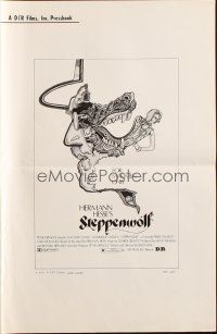 6p934 STEPPENWOLF pressbook '74 Max Von Sydow, for madmen only, really cool psychedelic artwork!