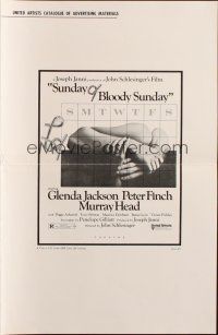 6p943 SUNDAY BLOODY SUNDAY pressbook '71 directed by John Schlesinger, Glenda Jackson, Peter Finch