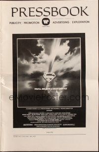 6p945 SUPERMAN pressbook '78 comic book hero Christopher Reeve, classic!