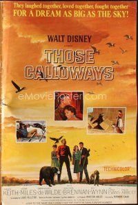 6p956 THOSE CALLOWAYS pressbook '65 Walt Disney, Brian Kieth, they dared to dream the impossible!