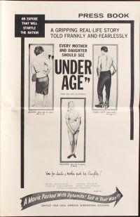 6p978 UNDER AGE pressbook '64 mother lets her 14 year-old have sex and she's charged with rape!