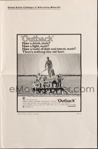 6p986 WAKE IN FRIGHT pressbook '71 Donald Pleasence & Sylvia Kay in tough Australian Outback!