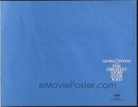 6p047 GREATEST STORY EVER TOLD screening program '65 George Stevens, Max von Sydow as Jesus!