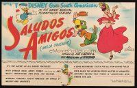 6p204 SALUDOS AMIGOS trade ad '43 Disney's Donald Duck & Joe Carioca in Brazil!