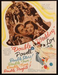 6p158 DOUBLE WEDDING trade ad '37 cool different art of William Powell & Myrna Loy!