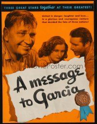 6p186 MESSAGE TO GARCIA set of 2 trade ads '36 John Boles & Barbara Stanwyck, Spanish-American War