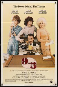 6k016 9 TO 5 1sh '80 Dolly Parton, Jane Fonda & Lily Tomlin w/tied up Dabney Coleman!