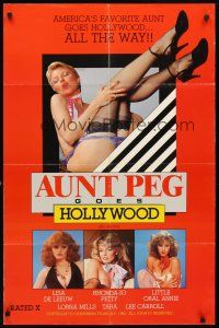 6k063 AUNT PEG GOES HOLLYWOOD 1sh '81 Lisa De Leeuw, sexy Juliet Anderson in title role!