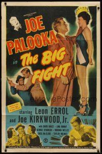 6k104 BIG FIGHT 1sh '49 Joe Palooka, Leon Errol, Joe Kirkwood Jr., boxing!