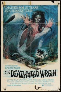 6k277 DEATHHEAD VIRGIN 1sh '74 cursed & chained for 100 years in a sunken tomb!
