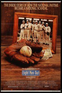 6k320 EIGHT MEN OUT 1sh '88 John Sayles, John Cusack, Chicago Black Sox, baseball!