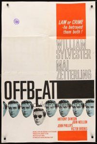 6k291 DEVIL INSIDE paperbacked English 1sh '61 Offbeat, William Sylverster, Mai Zetterling!