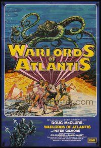 6k956 WARLORDS OF ATLANTIS English 1sh '78 really cool fantasy art with monsters by Josh Kirby!