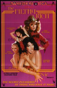 6k344 FILTHY RICH 1sh '80 x-rated, sexy images of Vanessa Del Rio, Samantha Fox & cast!